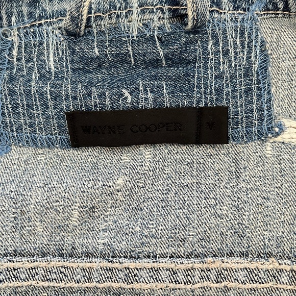 Wayne Cooper Distressed Denim Jacket Unisex Size M - Picture 6 of 6